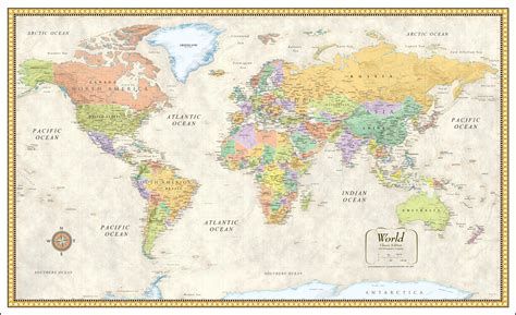 24x36 World Map Poster - Map : Resume Examples #Ze12zrE1jx