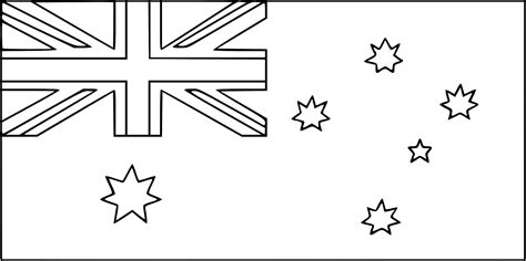 Printable Australia Flag Coloring Page