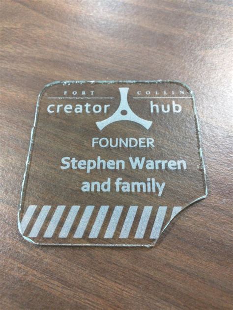 Engraving glass with the LASER cutter! – Fort Collins Creator Hub