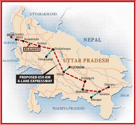 Route map of Ganga expressway. | Download Scientific Diagram