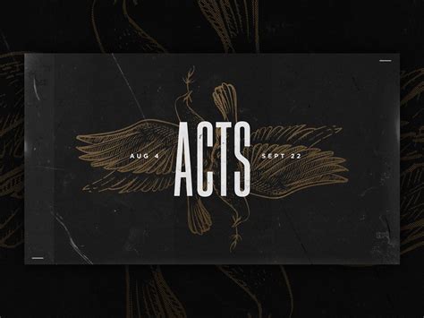 Acts - Sermon Series by Nik Williams on Dribbble