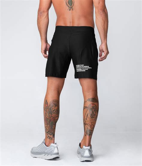 Born Tough Plain 7 Inch Inseam Running Shorts For Men Black