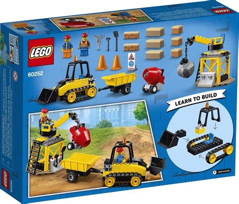 LEGO City Construction Bulldozer 60252 Toy Construction Set, Cool ...