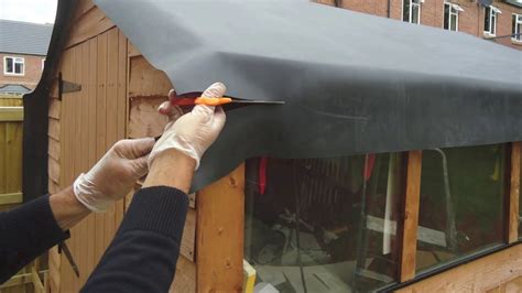 How to Waterproof your Shed Roof with EPDM - YouTube