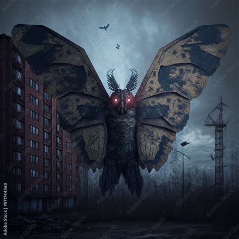 The Mothman of Chernobyl. Based on witness accounts. Horror. Generative ...