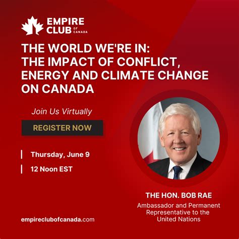 The Hon. Bob Rae, Canada’s Ambassador to the UN | Empire Club of Canada