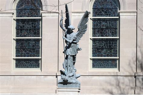 Archangel Saint Michael Statue - Saint Mary-of-the-Woods Historic District