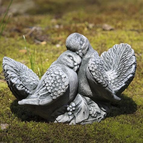 Dove Small Pair Cast Stone Bird Garden Statue | Bird Statue | Garden ...