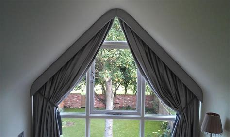 Image result for how to dress a triangular window with curtains ...