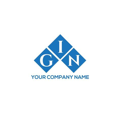 GIN letter logo design on WHITE background. GIN creative initials ...