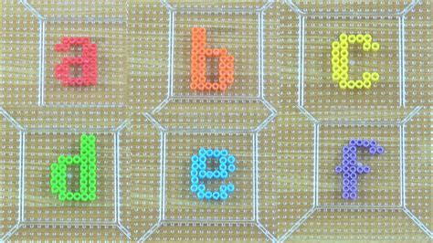 Lower Case Perler Alphabet Tutorial (Small Sized Letters) - YouTube