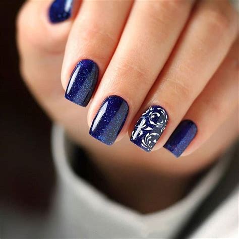 96 Lovely Spring Square Nail Art Ideas | Blue nail art designs, Square ...