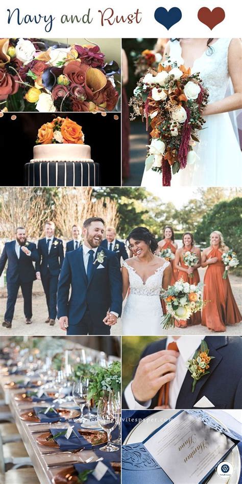 Top 8 Striking Navy Blue Wedding Color Palettes for 2019 Fallnavy blue ...