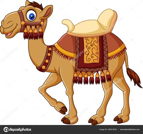 Vector Illustration Cartoon Funny Camel Saddlery Stock Vector Image by ...