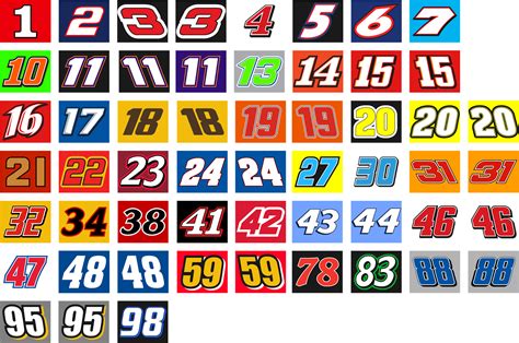 Sports Logo Spot: NASCAR Sprint Cup Number Set