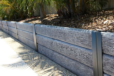 Austral Masonry TImber Look Charcoal 1580x200x75mm Sleeper Retaining W ...