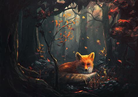 Wallpaper Fox Art - WallpaperSafari