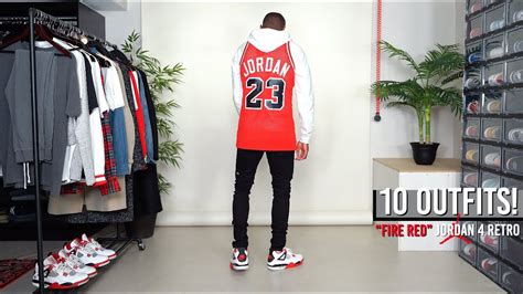 10 Outfit Ideas for the Air Jordan "Fire Red" Retro 4 | Men's Fashion ...