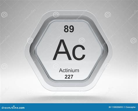 Actinium Symbol Hexagon Frame Stock Illustration - Illustration of ...