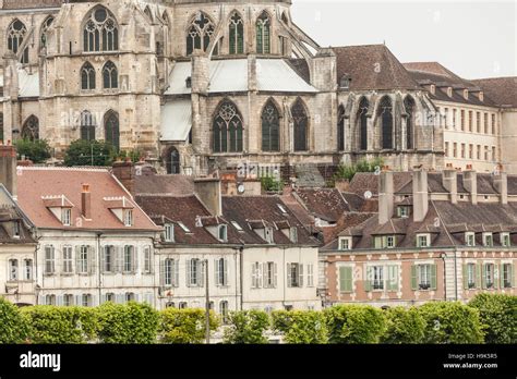 Auxerre cathedral in Burgundy, France Stock Photo - Alamy