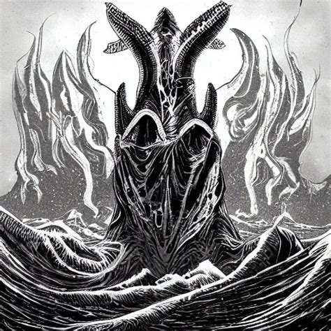 leviathan rises up, album art, cover art, poster | Stable Diffusion ...