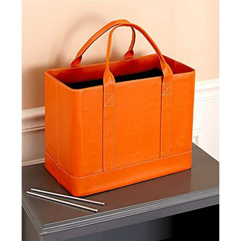 The Lakeside Collection Chic File Organizers, Orange, 14"W x 9"D x 10-1 ...