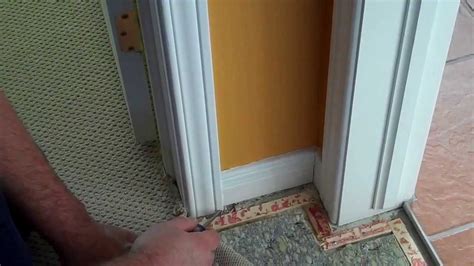 Carpet Tack Strip Installation Around A Door Jamb You