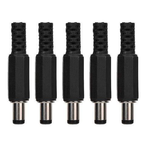 Sonew Coaxial Connector Adapter, DC Power Plug,5pcs 2.1mm x 5.5mm Male ...