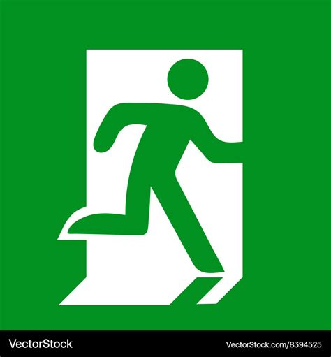 Exit sign Royalty Free Vector Image - VectorStock