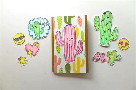 DIY! How To Make Your Own Cactus Emoji Stickers!