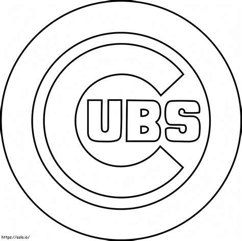 Chicago Cubs Logo coloring page