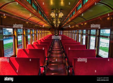 Vintage interior passenger car railroad hi-res stock photography and ...