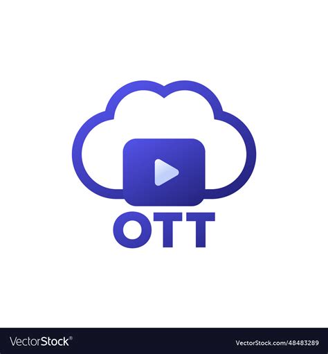 Ott video content platform icon Royalty Free Vector Image