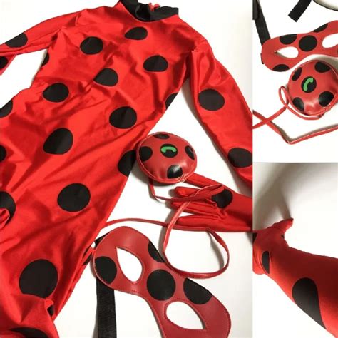 ladybug miraculous adult costumes cosplay kids romper girl suit ...