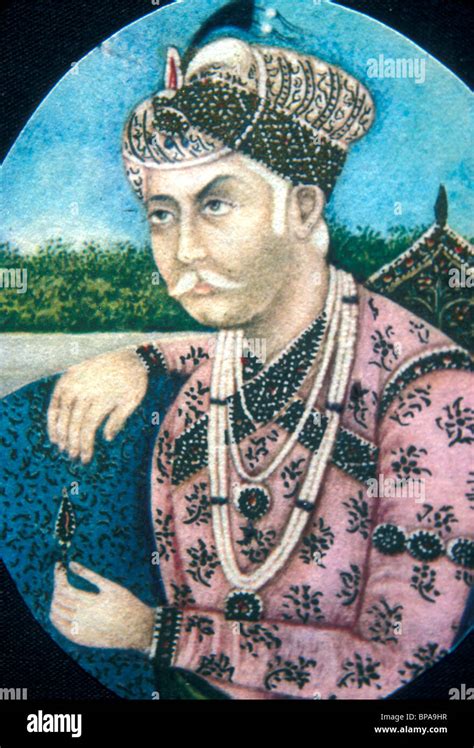 Portrait of Jalal Ud-Din Akbar Mughal emperor of India in the 16th-17th ...