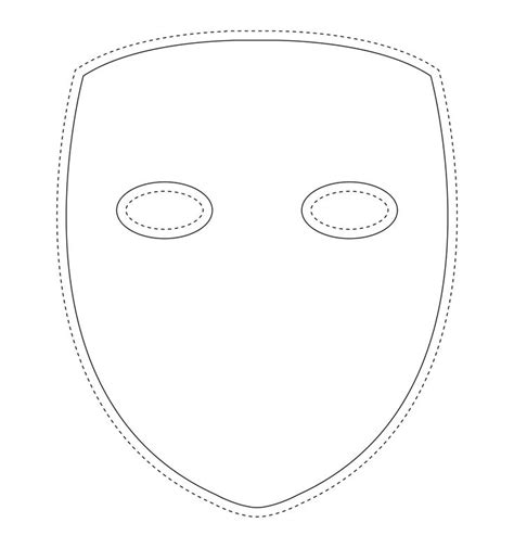 Plain Masks Templates - 10 Free PDF Printables | Printablee | Mask ...