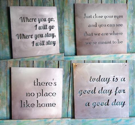 Custom Metal Quote Sign and Sayings Inspirational | Etsy