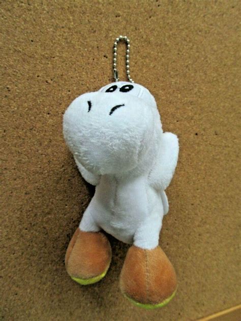 Mario Bros. Yoshi (White) Plush Keychain 4" Inches (NEW) | #3938751738