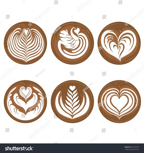 Coffee Latte Art Set #Ad , #AD, #Latte#Coffee#Set#Art | Ilustração de ...