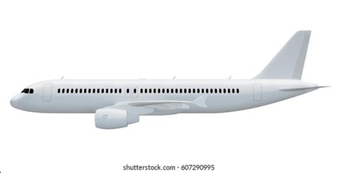 3d Illustration Airplane Side View Stock Illustration 607290995 ...