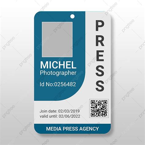 Press Reporter Id Card Design Template Download on Pngtree