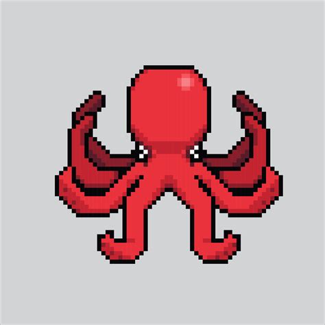 Pixel art illustration Octopus. Pixelated Octopus. Sea Octopus icon ...