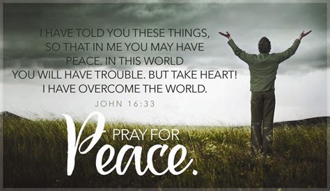 Free Pray for Peace - John 16:33 eCard - eMail Free Personalized Church ...