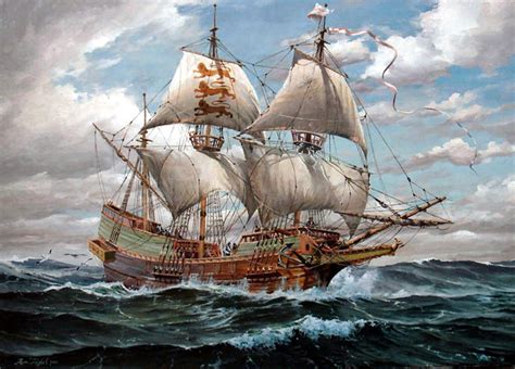 16th. century galleon. | Sailing ships, Old sailing ships, Ship paintings