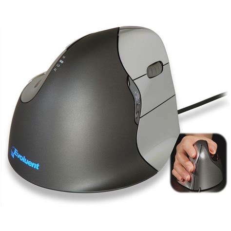 Evoluent Vertical Ergonomic Mouse 4 Right; VM4R Comfortable and easy to ...