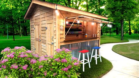 Pin by Jeff Nichol on House | Bar shed, Backyard shed bar ideas, Garden ...