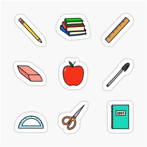 "School Supplies" Sticker by CatieY | Redbubble