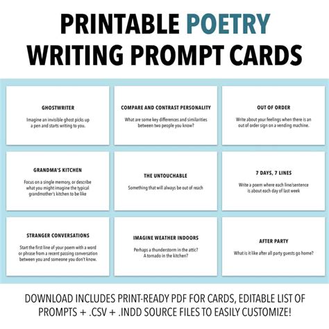 101 Poetry Prompts & Creative Ideas for Writing Poems - ThinkWritten