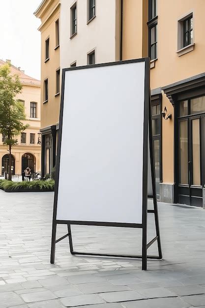 Premium Photo | Outdoor Art Exhibition Signage Mockup with blank white ...