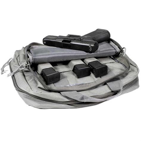 Glock 2-Pistol Case, Gray, Grey, Range Bag, OEM Glock Pistol Pouch ...